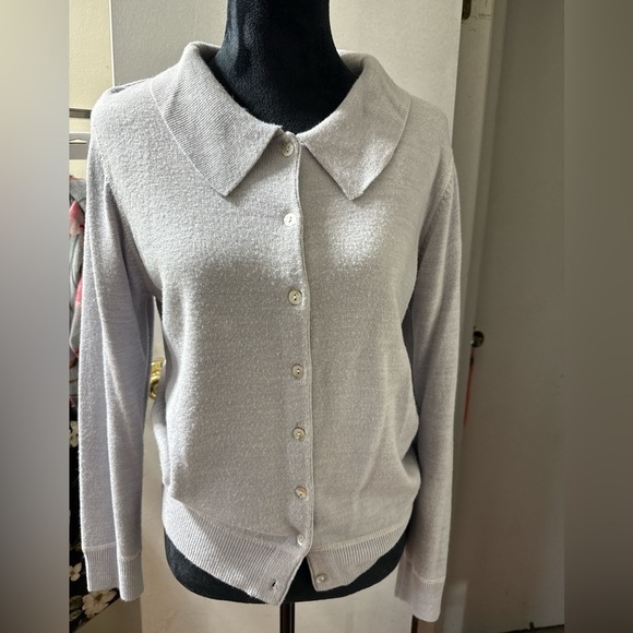 Carolyn Taylor Sweaters - Carolyn Taylor Gray Knit Cardigan